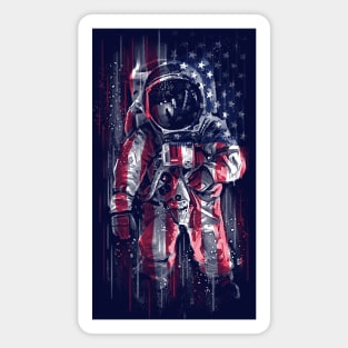Astronaut Flag Magnet